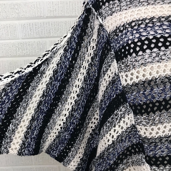 Free People Chunky Oversized Crop Stripe Sweater - Picture 7 of 8